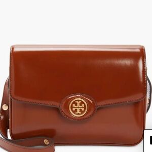 Tory Burch Robinson Spazzolato Leather Shoulder Bag NWT